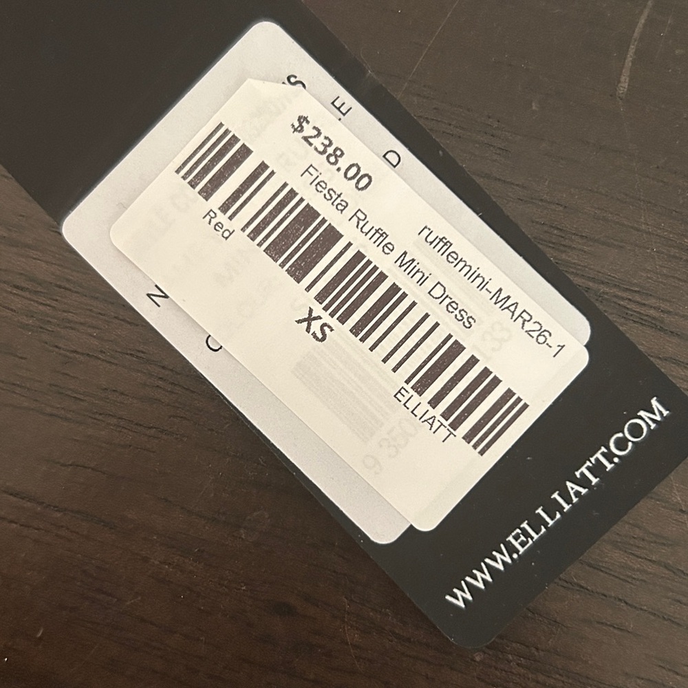 Red Ruffle Mini Dress - Picture 4 of 4